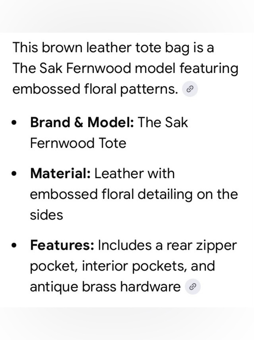 The Sak Tan Embossed Leather Tote Bag - Picture 2 of 16